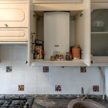 Кухня в хрущевке с газовой колонкой: варианты размещения, 37 фото