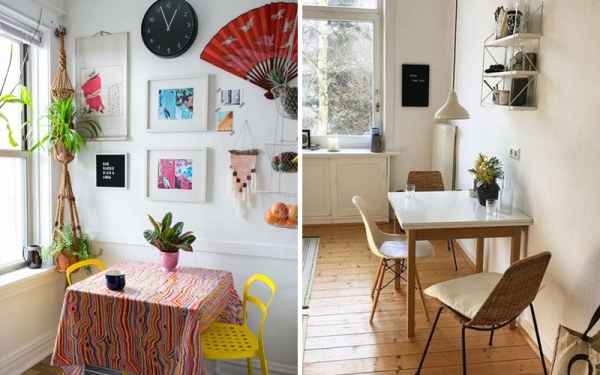 Как украсить стену над столом на кухне — 80 идей с фото