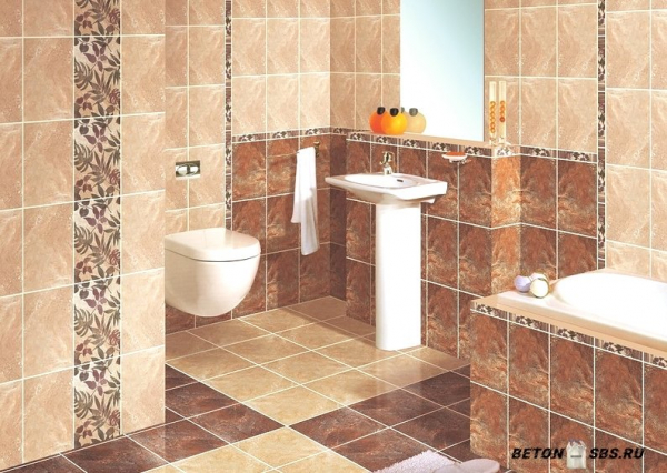 Виды глиняной плитки для ванной комнаты